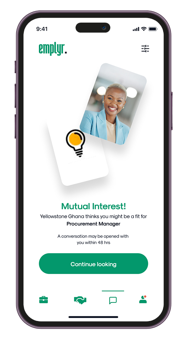 Emplyr app mutual interest screen
